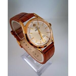 Vintage Roamer Men's Leather Mechanical Watch RARE